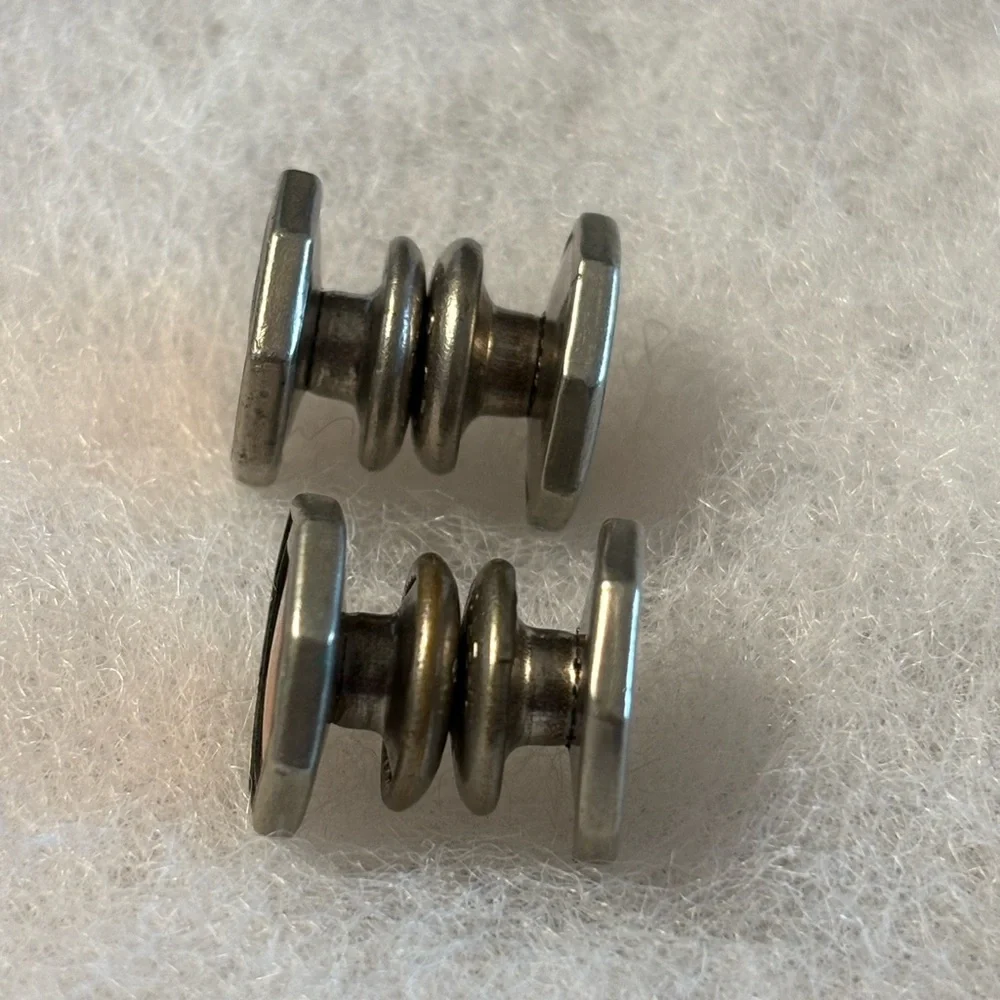 Baer and Wilde Kum-A-Part Cufflinks Reflective Orange Preowned